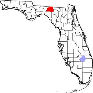 Map Of Florida Highlighting Madison County