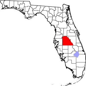 Map Of Florida Highlighting Polk County