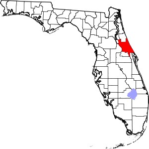 Map Of Florida Highlighting Volusia County