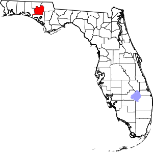 Map Of Florida Highlighting Washington County