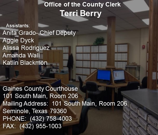 Image of Gaines County Recorder of Deeds