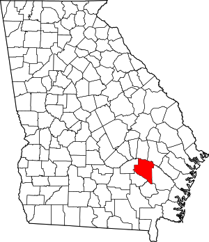 Map Of Georgia Highlighting Appling County