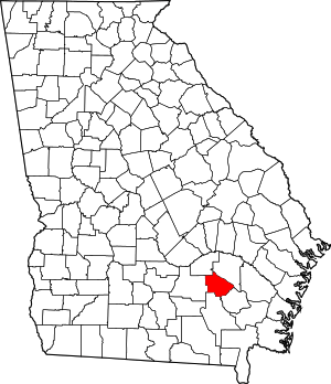 Map Of Georgia Highlighting Bacon County