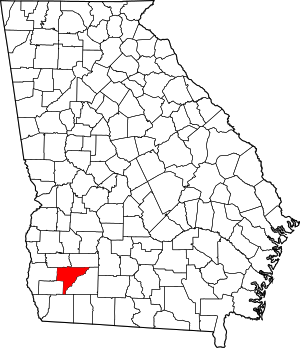 Map Of Georgia Highlighting Baker County