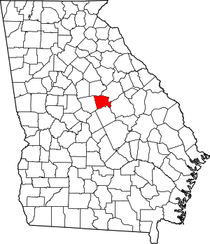 Map Of Georgia Highlighting Baldwin County