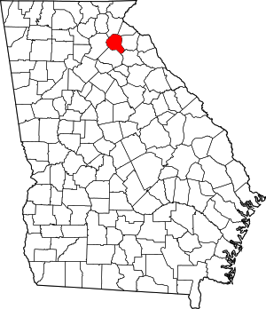 Map Of Georgia Highlighting Banks County