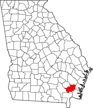 Map Of Georgia Highlighting Brantley County