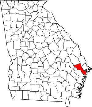 Map Of Georgia Highlighting Bryan County