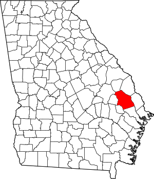 Map Of Georgia Highlighting Bulloch County