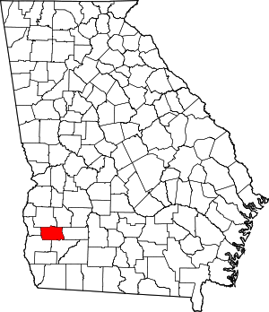 Map Of Georgia Highlighting Calhoun County