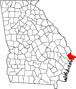 Map Of Georgia Highlighting Chatham County