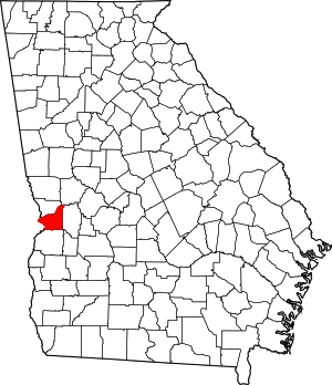 Map Of Georgia Highlighting Chattahoochee County