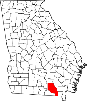 Map Of Georgia Highlighting Clinch County