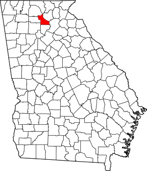 Map Of Georgia Highlighting Dawson County