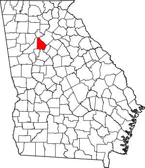 Map Of Georgia Highlighting Dekalb County