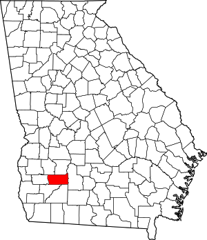 Map Of Georgia Highlighting Dougherty County