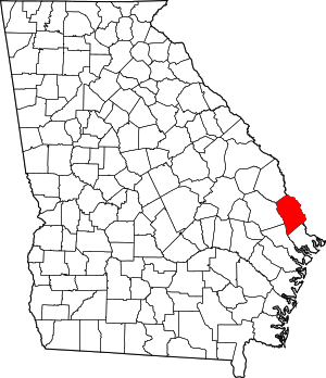 Map Of Georgia Highlighting Effingham County