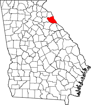 Map Of Georgia Highlighting Elbert County