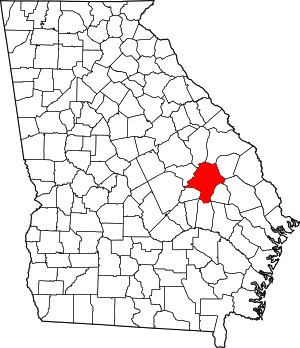 Map Of Georgia Highlighting Emanuel County