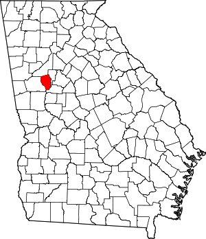 Map Of Georgia Highlighting Fayette County