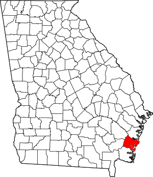 Map Of Georgia Highlighting Glynn County