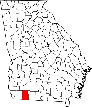 Map Of Georgia Highlighting Grady County