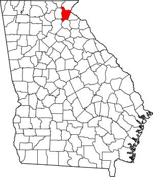 Map Of Georgia Highlighting Habersham County