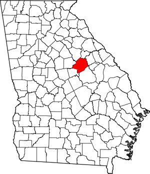 Map Of Georgia Highlighting Hancock County