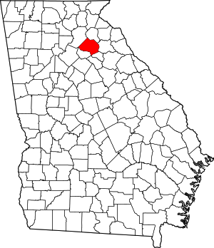 Map Of Georgia Highlighting Jackson County