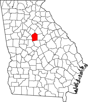 Map Of Georgia Highlighting Jasper County