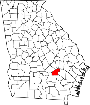 Map Of Georgia Highlighting Jeff Davis County