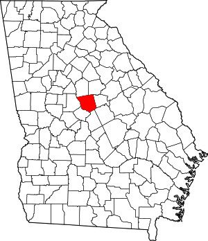 Map Of Georgia Highlighting Jones County