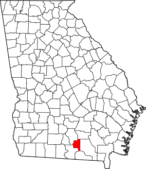 Map Of Georgia Highlighting Lanier County