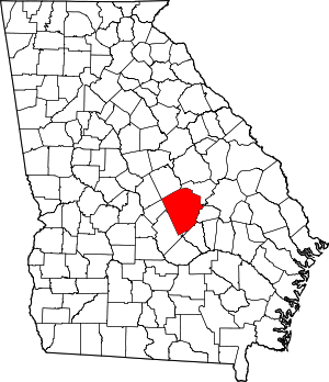 Map Of Georgia Highlighting Laurens County