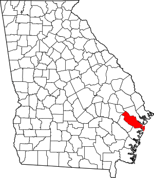 Map Of Georgia Highlighting Liberty County