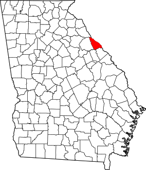 Map Of Georgia Highlighting Lincoln County