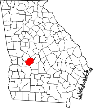 Map Of Georgia Highlighting Macon County