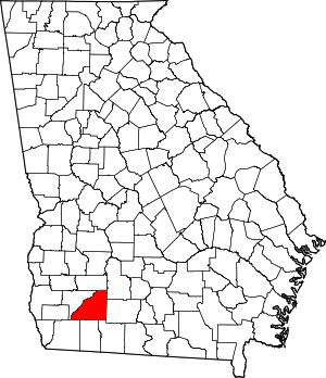 Map Of Georgia Highlighting Mitchell County