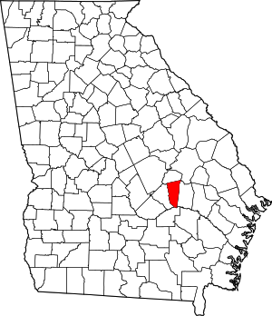 Map Of Georgia Highlighting Montgomery County