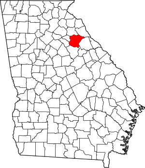 Map Of Georgia Highlighting Oglethorpe County