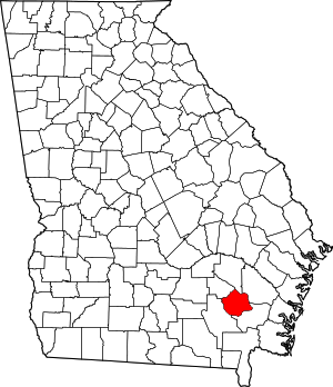 Map Of Georgia Highlighting Pierce County