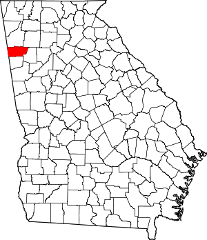 Map Of Georgia Highlighting Polk County