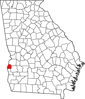 Map Of Georgia Highlighting Quitman County