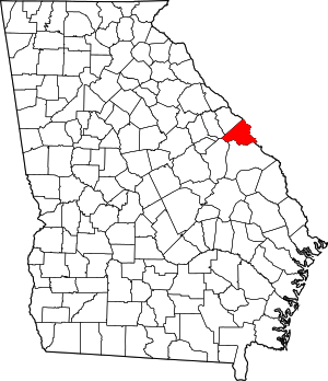 Map Of Georgia Highlighting Richmond County