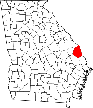 Map Of Georgia Highlighting Screven County