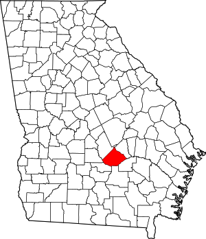 Map Of Georgia Highlighting Telfair County