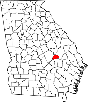 Map Of Georgia Highlighting Treutlen County