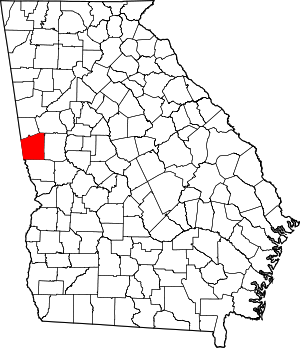 Map Of Georgia Highlighting Troup County