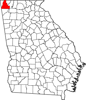 Map Of Georgia Highlighting Walker County