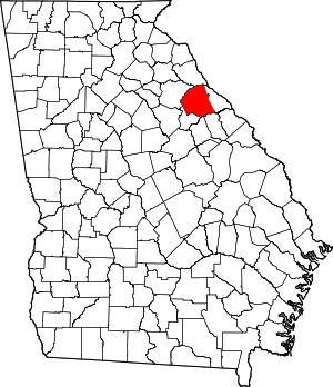 Map Of Georgia Highlighting Wilkes County